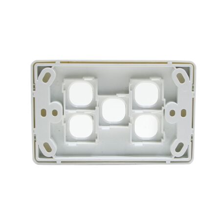 Grid Plate 5 Gang - White