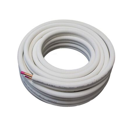 Pre-Insulated Copper Pair Coil - 20m Roll (1/4" - 1/2")