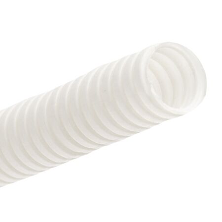 25mm White Medium Duty Corrugated Conduit (25m)