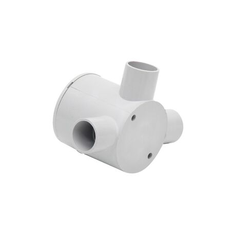 20mm Grey 3-way Deep Junction Box