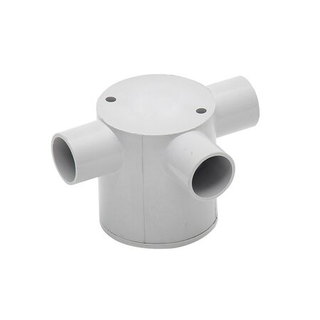 20mm Grey 3-way Deep Junction Box