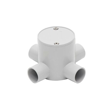20mm Grey 4-way Deep Junction Box