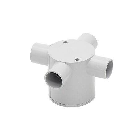 25mm Grey 4-way Deep Junction Box