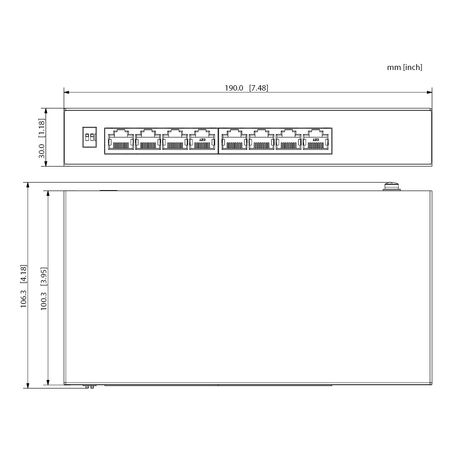 8-port Unmanaged Gigabit Hi-PoE Ethernet Switch