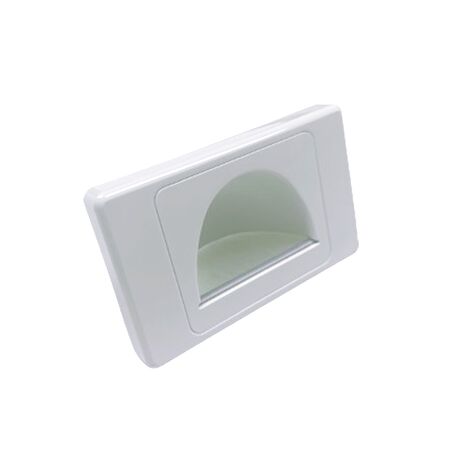 Reverse bullnose wall plate | White