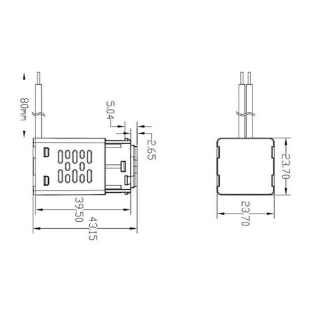 Mini Type A+C USB charger Mechanism | 2.4A | White
