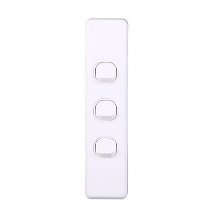 AVOL Architrave 3 Gang Light Switch | White