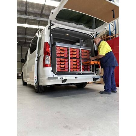 Rolacase Enclosed 7 Drawer Frame Complete With 7 WATRC001 Orange Cases