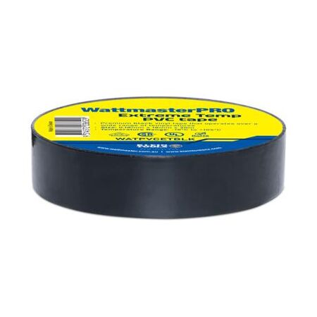 Insulation Tape PVC Extreme Temperature -18 to +105°C Width 18mm x Length 20m x Thickness 0.18mm Black