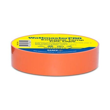 Insulation Tape PVC Extreme Temperature -18 to +105°C Width 18mm x Length 20m x Thickness 0.18mm Orange