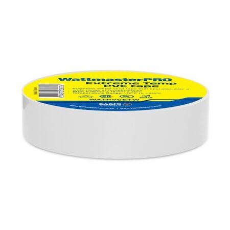 Insulation Tape PVC Extreme Temperature -18 to +105°C Width 18mm x Length 20m x Thickness 0.18mm White