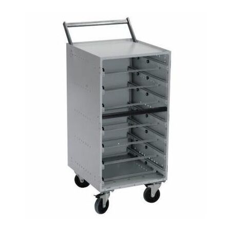Rolacase Enclosed Mobile 7 Drawer Frame Complete With 7 WATRC001 Orange Cases