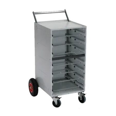 Rolacase Enclosed Metal Single Frame 7 Drawer Pneumatic Wheel Trolley