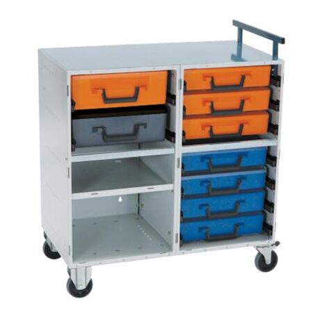 Rolacase Metal Dual Mobile Trolley Kit With 9 Cases Included