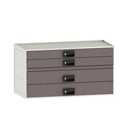 Rolacase 10 Series Metal Modular 4 Drawer Storage Cabinet Kit