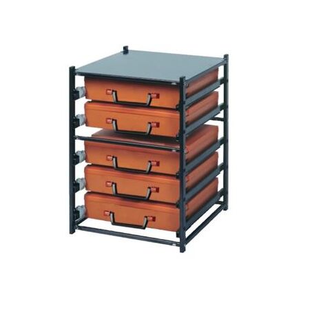 Rolacase 5 Case Unassembled Frame Complete With 5 WATRC001 Orange Cases