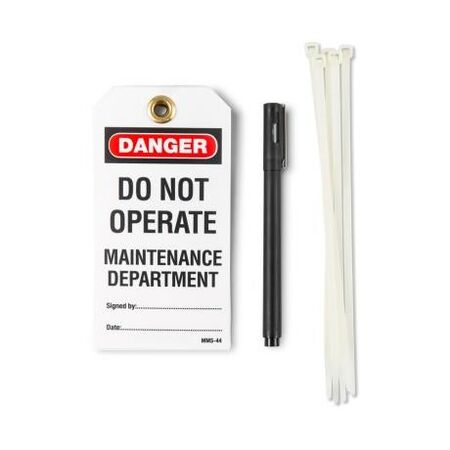 Lockout Tag (Do not operate maint dept) W/Pen 5 Pack