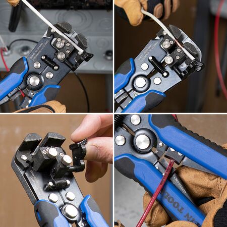 Wire Stripper and Cutter, Self-Adjusting