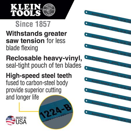 Bi-Metal Blades, 24 TPI, 30.5 cm, 10-Pack