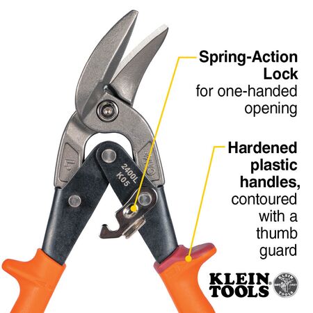 Offset Left-Cutting Aviation Snips
