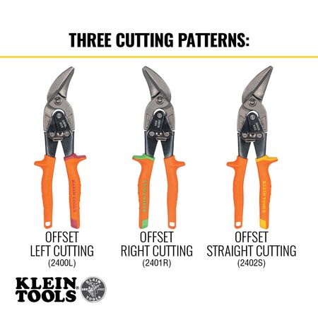 Offset Left-Cutting Aviation Snips