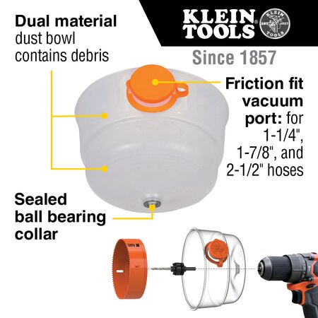 Collapsible Hole Saw Dust Bowl