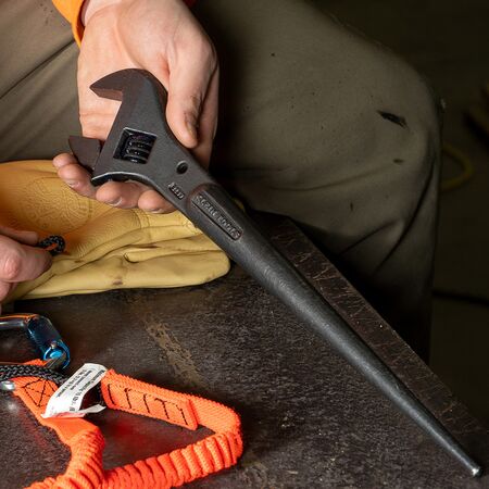 Adjustable Spud Wrench, 27.8 cm, 3.9 cm, Tether Hole