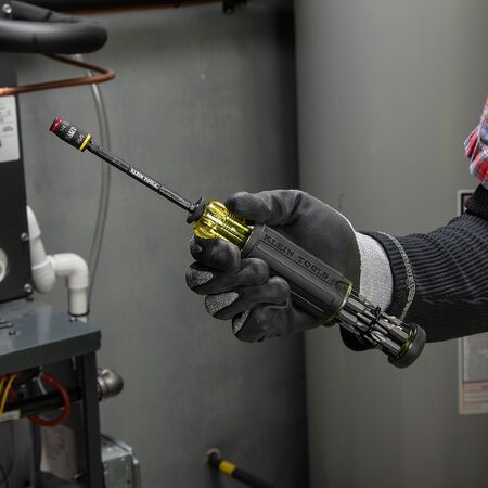 14-in-1 HVAC Adjustable-Length Impact Screwdriver with Flip Socket