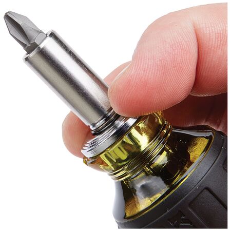 8-in-1 Multi-Bit Adjustable Length Stubby Screwdriver