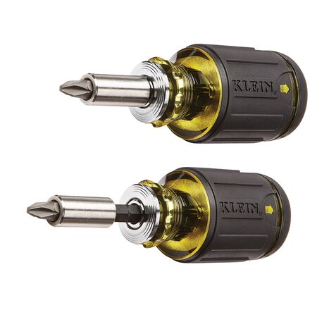 8-in-1 Multi-Bit Adjustable Length Stubby Screwdriver