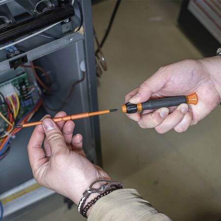 2-in-1 Insulated Electronics Screwdriver, Phillips, Slotted Bits