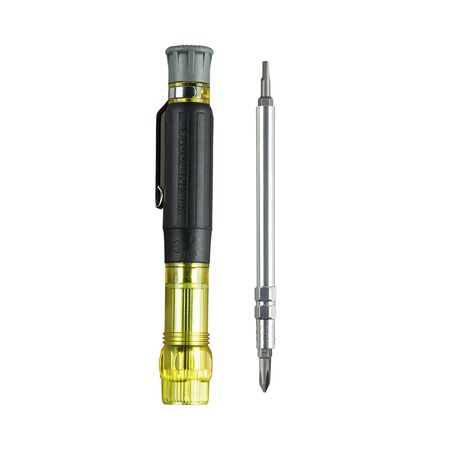Multi-Bit Electronics Pocket Screwdriver, 4-in-1, Ph., Sl. Bits
