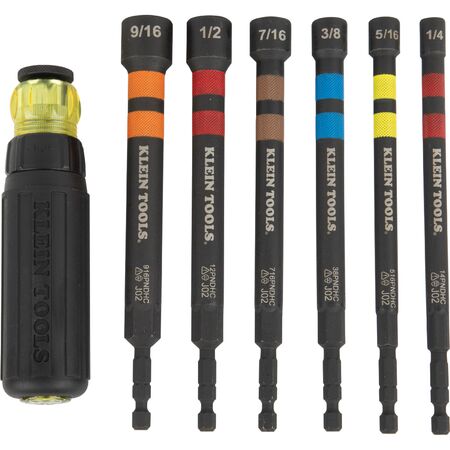1/4-Inch Hollow Magnetic Colour-Coded Power Nut Driver