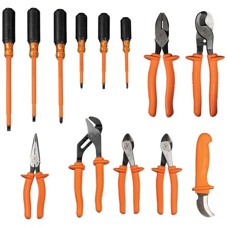 1000V Insulated Utility Tool Kit in Roll Up Pouch, 13-Piece