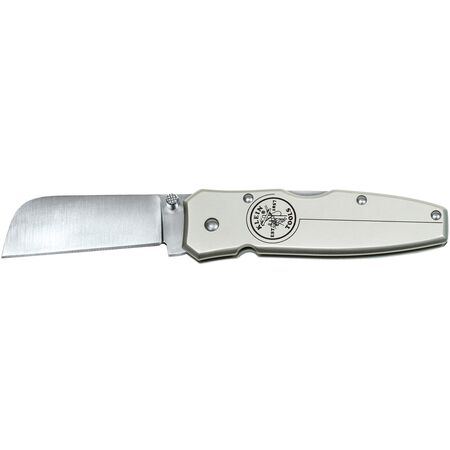 Lightweight Lockback Knife, 6.4 cm Coping Blade, Silver Handle
