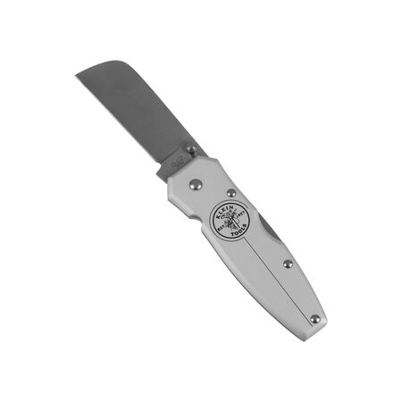 Lightweight Lockback Knife, 6.4 cm Coping Blade, Silver Handle