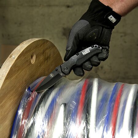 Pocket Knife, Black, Drop Point Blade