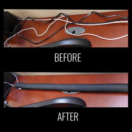 Cable and Wire Management Sleeves, 3.2 cm Diameter, 91 cm Long