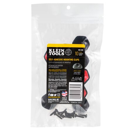 Self-Adhesive Cable Mounting Clips, 3-Slot (10-Pack)