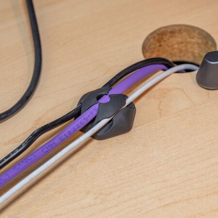 Self-Adhesive Cable Mounting Clips, 3-Slot (10-Pack)