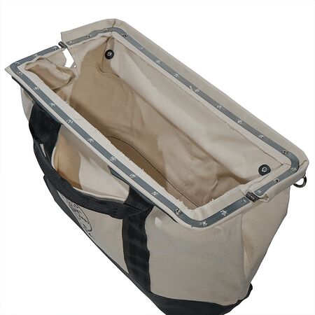Tool Bag, Canvas with Leather Bottom, 15 Pockets, 50.8 cm