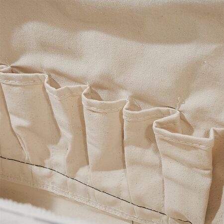 Tool Bag, Canvas with Leather Bottom, 15 Pockets, 50.8 cm