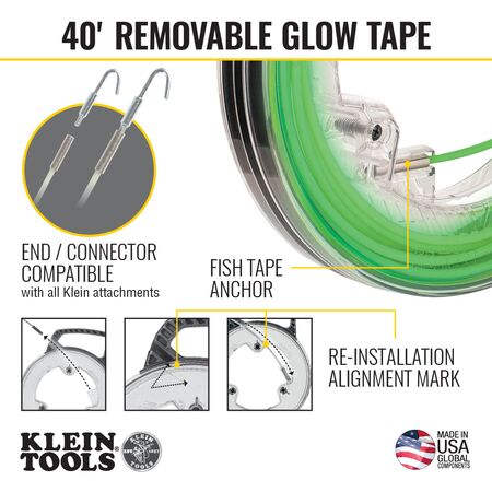 Glow-in-the-Dark Fish Tape, 12 m