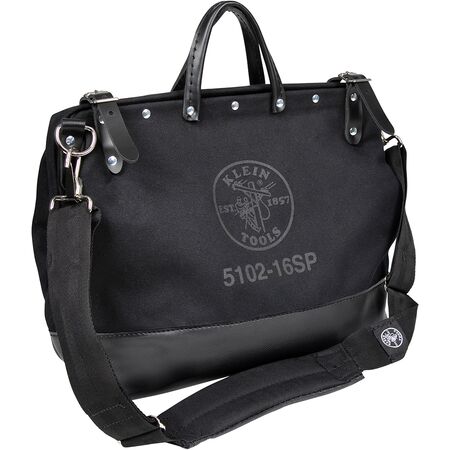 Deluxe Tool Bag, Black Canvas, 13 Pockets, 40.6 cm