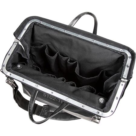 Deluxe Tool Bag, Black Canvas, 13 Pockets, 40.6 cm