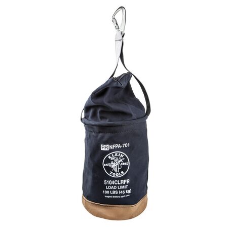Canvas Bucket, Flame-Resistant, Top-Closing, 30.5 cm
