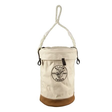 Leather-Bottomed Bucket with Top