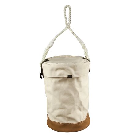 Leather-Bottomed Bucket with Top