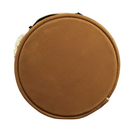 Leather-Bottomed Bucket with Top