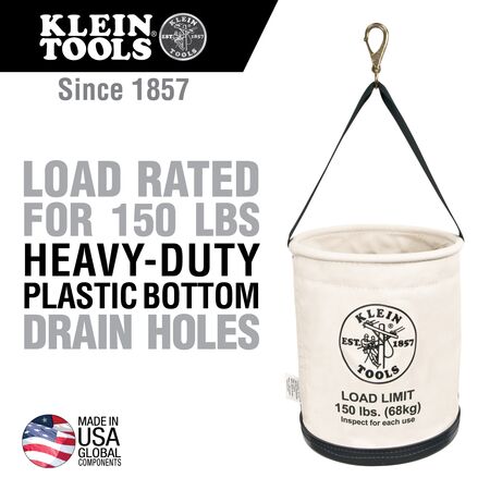 Canvas Bucket, All-Purpose with Drain Holes, 30.5 cm